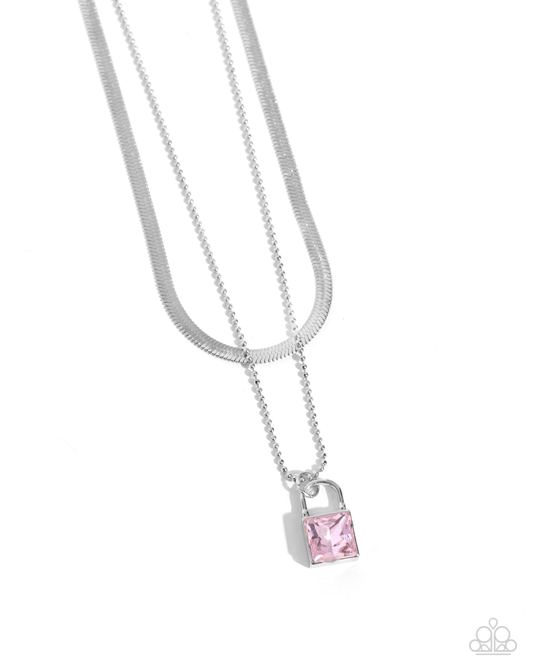 Padlock Possession - Pink Necklace