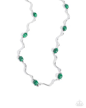 Load image into Gallery viewer, Striped Season - Green Necklace
