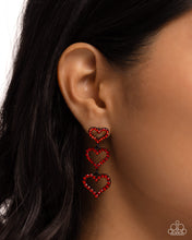 Load image into Gallery viewer, Sweetheart Succession - Red Earring
