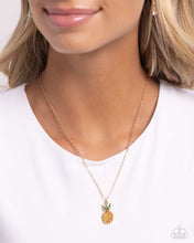 Load image into Gallery viewer, Pineapple Persistence - Yellow Necklace
