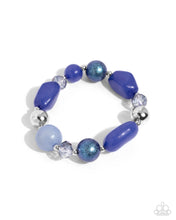 Load image into Gallery viewer, Beaded Backing - Blue Bracelet
