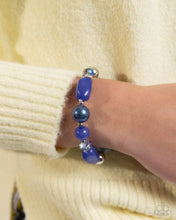 Load image into Gallery viewer, Beaded Backing - Blue Bracelet
