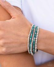 Load image into Gallery viewer, Feminine Fan - Blue Bracelet
