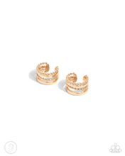 Load image into Gallery viewer, Stacked Spectacle - Gold Earring
