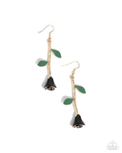 Load image into Gallery viewer, Rose Reality - Black Earring
