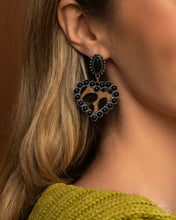 Load image into Gallery viewer, Whimsical Wrangler - Black Earring
