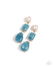 Load image into Gallery viewer, Marbled Masterpiece - Blue Earring

