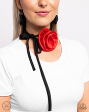 Load image into Gallery viewer, Rosette Reality - Red Necklace
