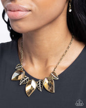 Load image into Gallery viewer, Leafy Leader - Brass Necklace
