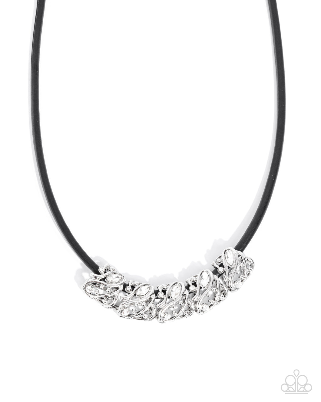 Sprig Shimmer - Black Necklace