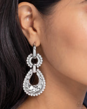 Load image into Gallery viewer, Hammered Highway - White Earring
