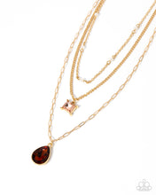 Load image into Gallery viewer, Giddy Glitter - Brown Necklace
