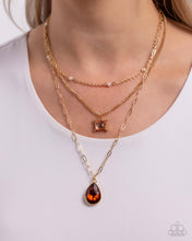 Load image into Gallery viewer, Giddy Glitter - Brown Necklace
