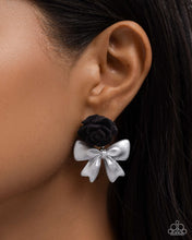 Load image into Gallery viewer, Rosette Rarity - Black Earring
