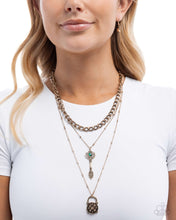 Load image into Gallery viewer, Keen Keys - Green Necklace
