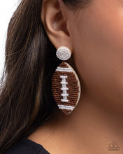 Load image into Gallery viewer, Football Fan - Brown Earring
