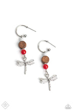 Load image into Gallery viewer, Take BEAD Red Hoop Earring
