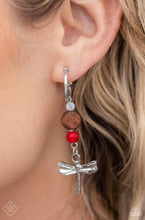 Load image into Gallery viewer, Take BEAD Red Hoop Earring
