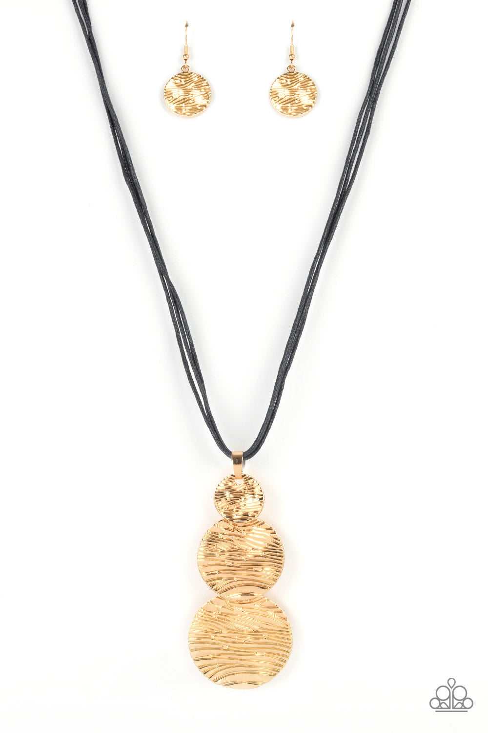 Circulating Shimmer - Black Necklace