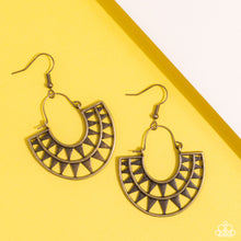 Load image into Gallery viewer, Solar Surge - Brass Earring
