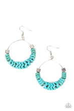 Load image into Gallery viewer, Capriciously Crimped - Blue Earring
