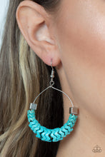 Load image into Gallery viewer, Capriciously Crimped - Blue Earring
