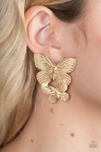 Load image into Gallery viewer, Blushing Butterflies - Gold Earring
