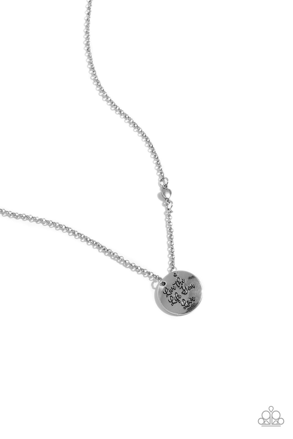 Live The Life You Love - Silver Necklace