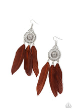 Load image into Gallery viewer, Pretty in PLUMES - Brown Earring
