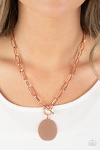 Load image into Gallery viewer, Tag Out - Copper Necklace

