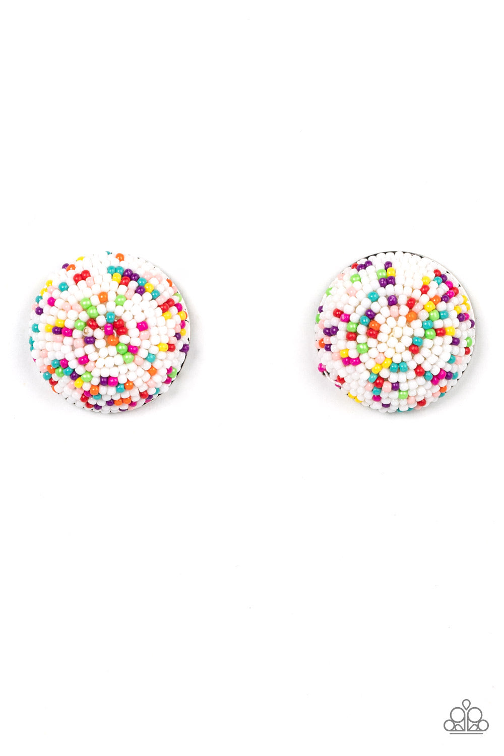 Kaleidoscope Sky - White Earring