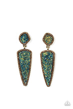 Load image into Gallery viewer, Druzy Desire - Brass Earring
