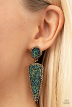 Load image into Gallery viewer, Druzy Desire - Brass Earring
