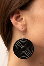 Load image into Gallery viewer, Caribbean Cymbal - Black Earring
