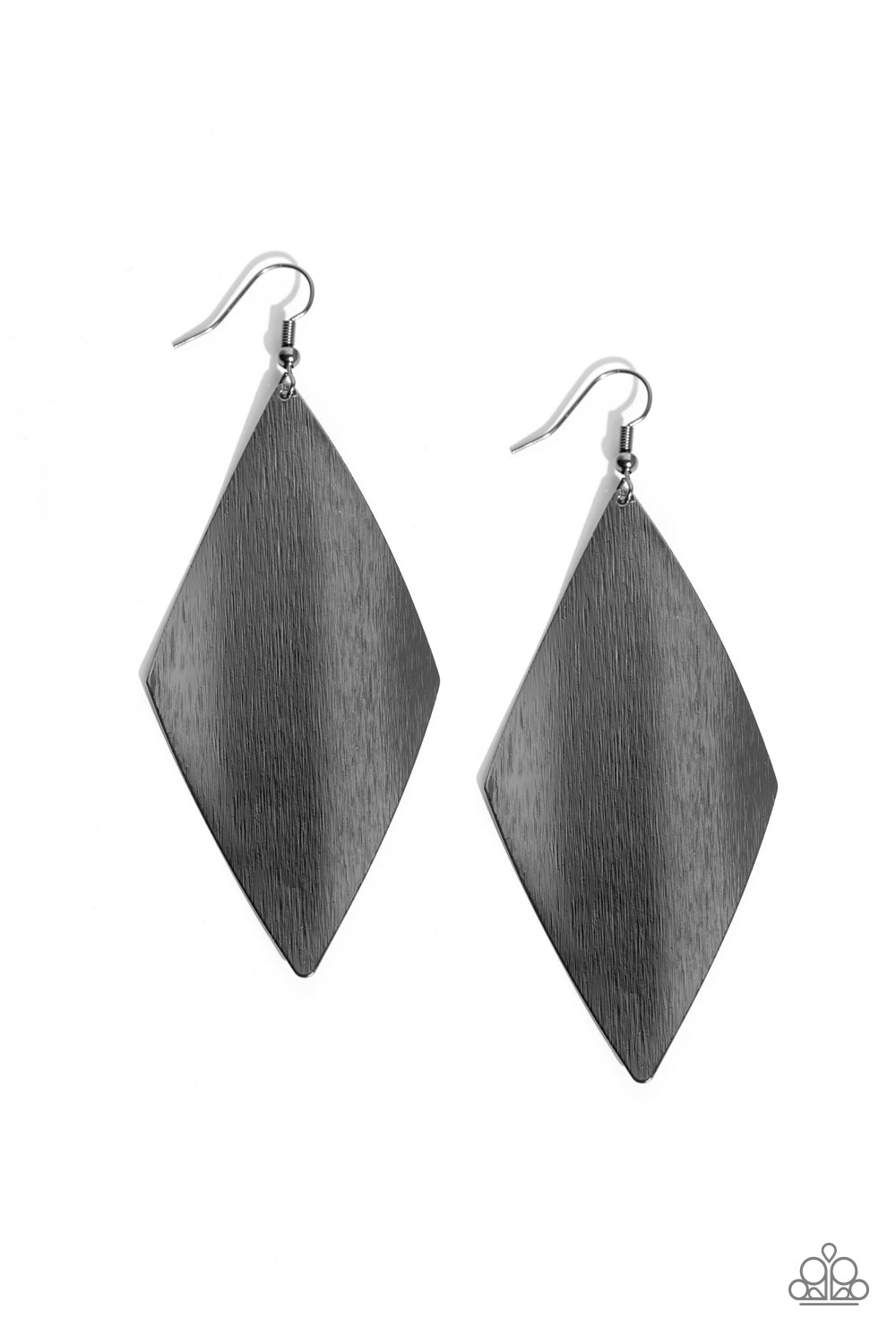 Retro Rally - Black Earring