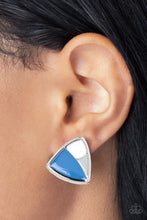 Load image into Gallery viewer, Kaleidoscopic Collision - Blue Earring
