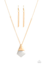 Load image into Gallery viewer, Posh Pyramid - Gold Necklace
