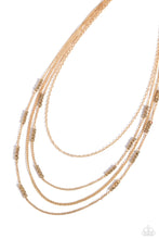 Load image into Gallery viewer, Metallic Monarch - Gold Necklace
