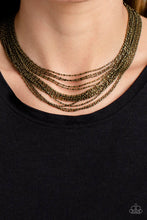 Load image into Gallery viewer, Cascading Chains - Brass Necklace
