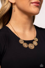 Load image into Gallery viewer, Medaled Mosaic - Gold Necklace
