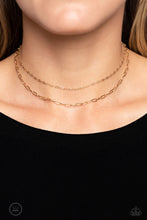 Load image into Gallery viewer, Polished Paperclips - Gold Necklace
