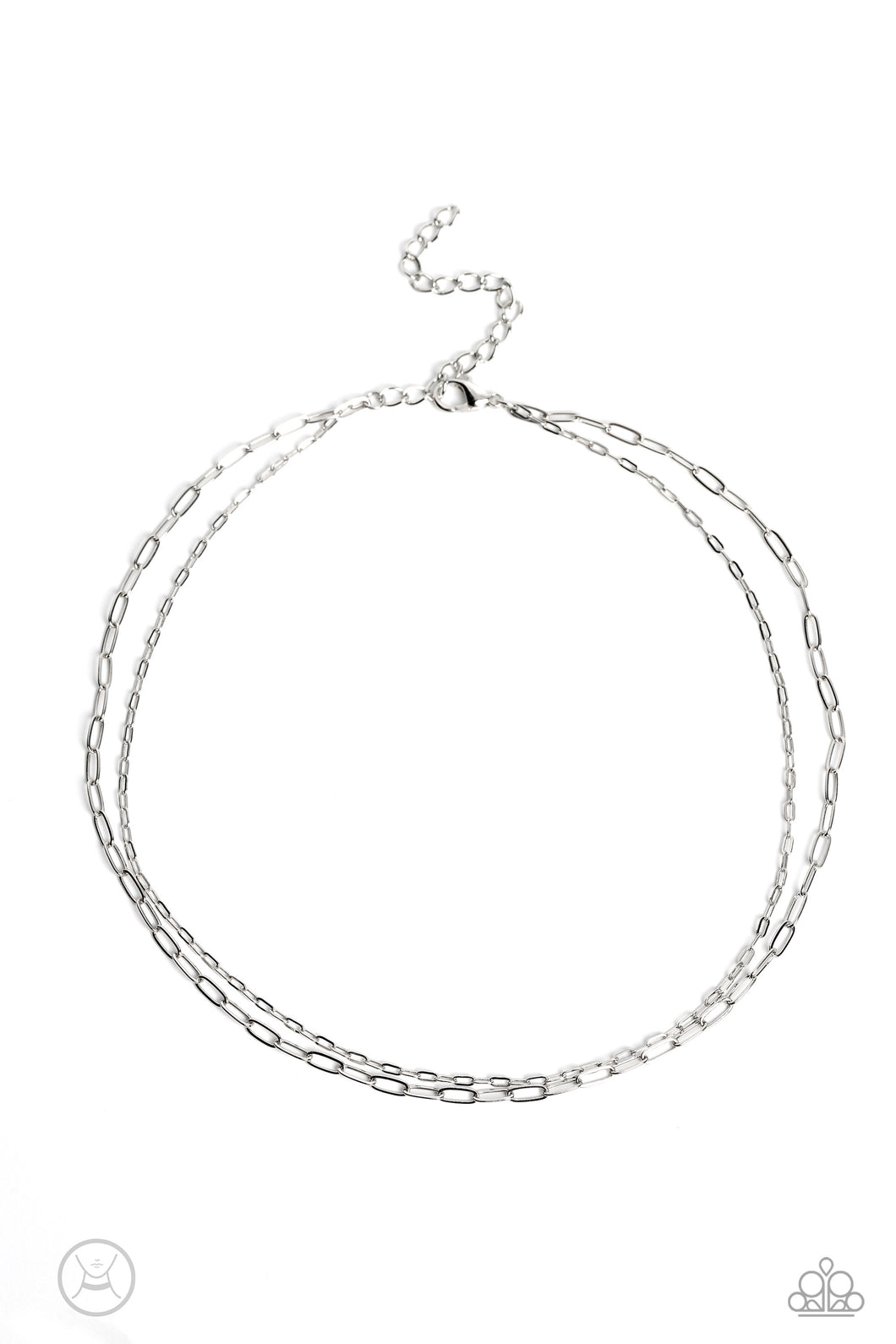 Polished Paperclips - Silver Necklace