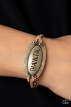 Load image into Gallery viewer, Thankful Tidings - Brass Bracelet
