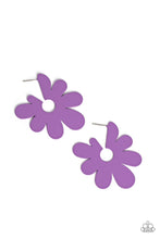 Load image into Gallery viewer, Flower Power Fantasy - Purple Earring
