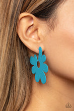 Load image into Gallery viewer, Flower Power Fantasy - Blue Earring
