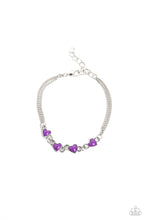 Load image into Gallery viewer, Smitten Sweethearts - Purple Bracelet
