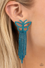 Load image into Gallery viewer, Billowing Butterflies - Blue Earring
