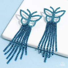 Load image into Gallery viewer, Billowing Butterflies - Blue Earring
