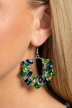 Load image into Gallery viewer, Wreathed in Watercolors - Green Earring
