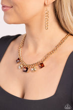 Load image into Gallery viewer, Alternating Audacity - Brown Necklace
